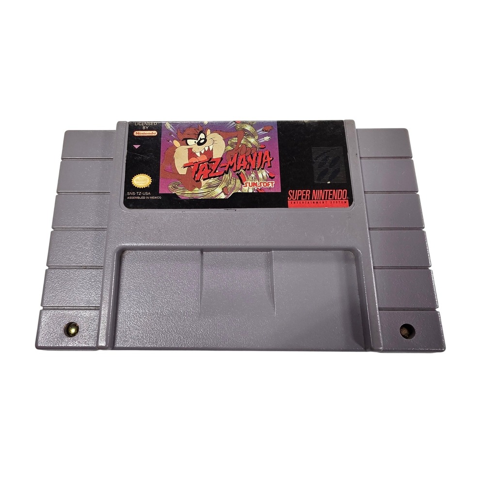 Taz-Mania Nintendo SNES Super Nintendo Sunsoft Game Cartridge Only
